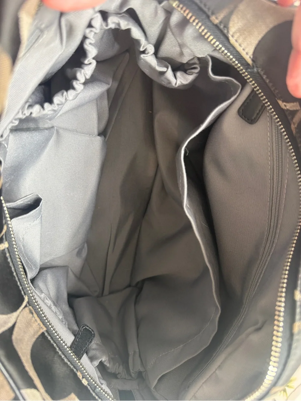 Coach Black and Gray Signature Tote with Removable Strap